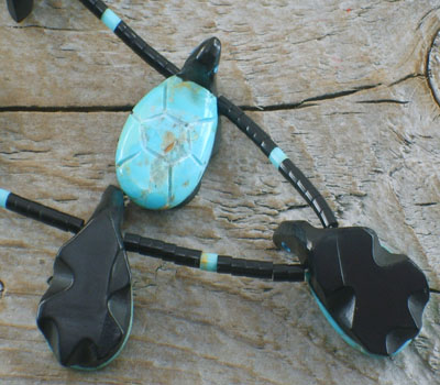southwest carved jewelry turquoise and jet turtle necklace (9).jpg
